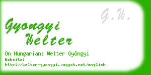 gyongyi welter business card