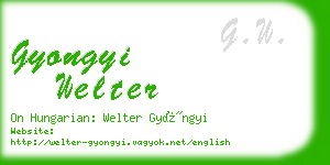 gyongyi welter business card